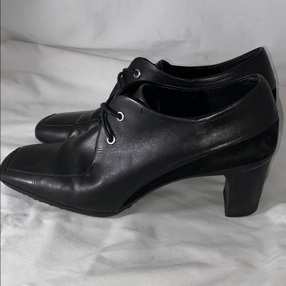 Rockport Black leather Heels Size 8
